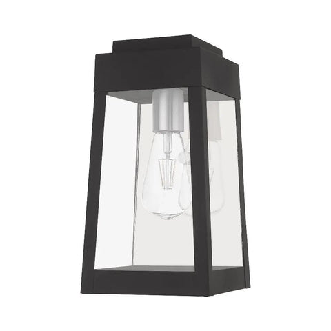 12 Inch Oslo Outdoor Wall Lantern In Satin Brass Finish With Clear Glass For Porch Or Patio, Solid Brass Construction
