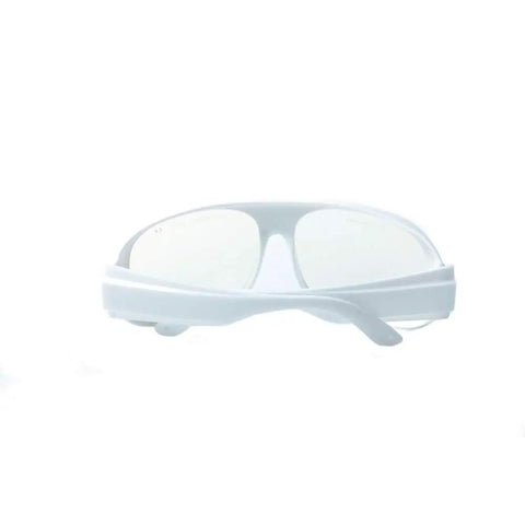 Pro Laser Safety Glasses with Crisp Clear Lenses Guarding Your Eyes From 2940Nm and 2700 to 3000Nm Rays with Legit Od 6 Block Power for Seamless Dental and Industrial Grinds using Eu Standard Lb3 Spec, front view with white frame.