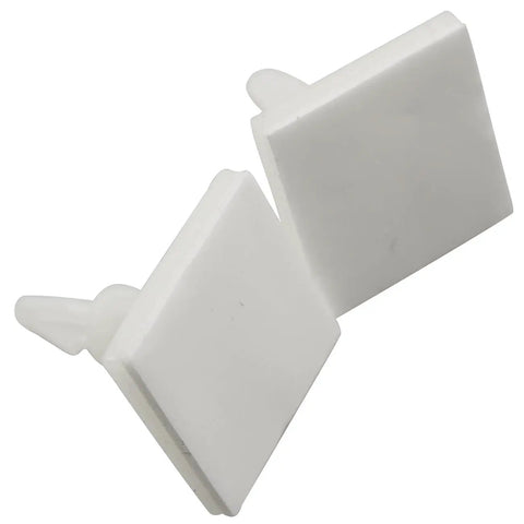 Sticky PCB Spacer Adhesive Standoffs Plastic Columns White 25 Pieces 20mm Square Base With 22.8mm Height Buckle Design close-up view