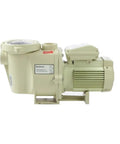 SuperFlo High Performance Single Speed Pool Pump 1.1 HP 115V, 208-230V, 1 Phase side view, beige durable housing