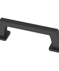 3 Inch Rounded Square Cabinet Drawer Pull Matte Black Finish, Durable Metal Handle With 76mm Center To Center, Screws Included