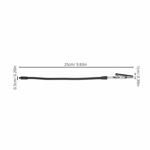Alligator Clamp Welding Fixing Tool With Flexible Metal Hose And Magnifying Lamp For PCB Repair And Electronic Assembly Soldering Station Aid Durable Pro Grade Stainless Steel Clamp Holder With 360 Degree Rotating Arm, 25cm hose and clamp size