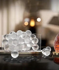 Countertop Ice Maker Machine Portable Sphere Creator Unit With Auto Self Cleaning And Responsive Touch Panel For Fast No Sweat Daily Batch Production At Home Bars And Weekend Sessions Party Ready Style with clear spherical ice cubes on display.