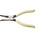Glow In The Dark 8 Inch Long Nose Pliers With Hi Vis Grips For Reach And Leverage Heavy Duty Needle Nose Pliers For Tight Spaces Forged In USA