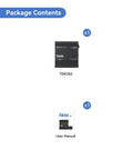 8 Port Industrial PoE Plus Switch With 2 SFP Uplinks and user manual packaging contents
