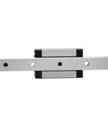 350mm MGN12 Linear Rail Guide With Black MGN12H Carriage Block For 3D Printers And CNC Machines, shown from top view