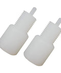 Kickass Two Pack Brake Proportioning Valve Bleeder Tool Tough Nylon Build for system flushing, featuring two white adapters.