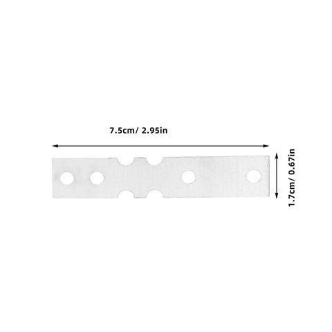 Heavy Duty Metal Joining Plates With Easy Install, Iron Connector Brackets For Wooden Door Frames, 50 Pack Repair Plates with measurements