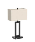 Set Of 2 Touch Control Table Lamps With Two USB Ports Three Way Dimmable Modern Nightstand Lamps For Bedside Desk With Fabric Cream Shade Perfect For Bedroom And Living Room Reading Bulbs Included, single lamp view