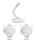 Pro Grade Welding Fume Extraction Arm Paired With 75Mm Flexible Exhaust Hose And White Round Hood For Soldering Smoke Straight Clear Out Multi Flex Bamboo Arm Stays Solid Over Sixty Inches with flexible hose and two hood sizes.