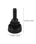 Heavy Duty Adjustable Furniture Leveler Feet Set Of 6 In Carbon Steel With Anti Slip Pads And T Shaped Nuts For Height Adjustment, 5.5 cm