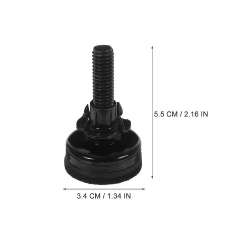 Heavy Duty Adjustable Furniture Leveler Feet Set Of 6 In Carbon Steel With Anti Slip Pads And T Shaped Nuts For Height Adjustment, 5.5 cm