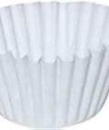 Three Pro Grade Coffee Filter Paper 12.50 By 4.00 Inches Pack Of 500 For GEM-6 Brewers arranged in a row showing fluted edges.
