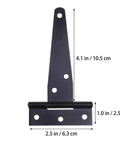 24 Pack 4 Inch Black T Shaped Door Hinges Heavy Duty Iron Gate Hinges With 6 Screw Holes Built To Last Easy To Install Oxidation Resistant
