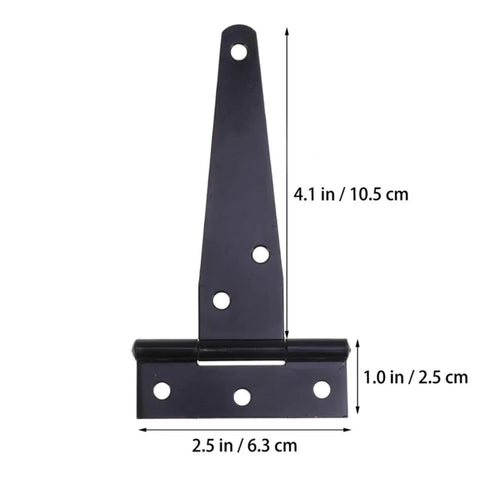 24 Pack 4 Inch T Shape Door Hinges, Heavy Duty Iron, Galvanized For Longevity, Silent Operation, 6 Position Screw Holes, Rust Resistant