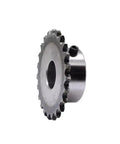 ZqRfJm Heavy Duty 15 Tooth 04C Sprocket With M5 Screw Hole For Industrial Machinery, 45# steel for heavy lifting, showing side view.