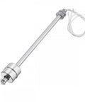 Water Level Sensor Float Switch For Vertical Mounting, Stainless Steel Construction with visible wiring for tanks and pumps installation