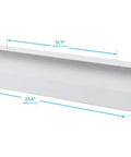 Dimensions of Under Desk Cable Tray With Steel Wire Management For Power Strips And Adapters Hidden Cable Organizer.
