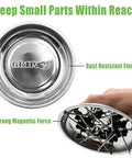 Stainless Steel Magnetic Parts Tray 6 Inch Durable Magnetic Organizer For Nuts Bolts Screws Small Parts Tools Rust Resistant