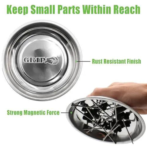 Stainless Steel Magnetic Parts Tray 6 Inch Durable Magnetic Organizer For Nuts Bolts Screws Small Parts Tools Rust Resistant