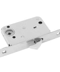 Recessed Handle Lock With Keys for Pocket Doors, Sliding Barn Doors, Cabinets, and Closets, Zinc Alloy Build, Flush Pull Design
