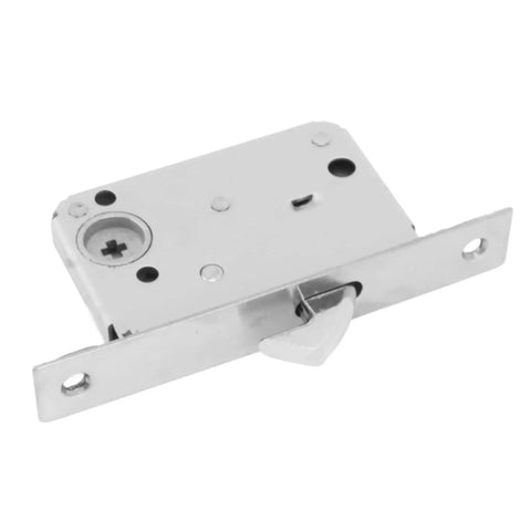 Recessed Handle Lock With Keys for Pocket Doors, Sliding Barn Doors, Cabinets, and Closets, Zinc Alloy Build, Flush Pull Design