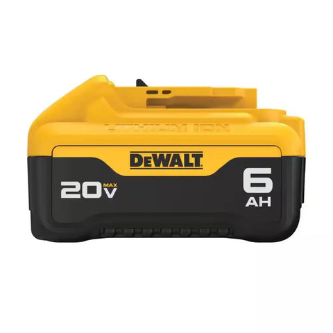 20V Max Lithium Ion Battery Starter Kit with 6.0Ah battery, yellow and black design, for cordless power tools.