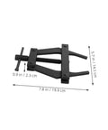 Heavy Duty Motorcycle Chain Tensioner Chain Adjuster Tool shown from above, metal construction, dimensions 7.8 x 5.7 in for quick bike tune ups.