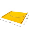 Heavy Duty Steel Dock Board Workhorse For Forklifts Bridges Truck To Warehouse Bay Rock Solid 60 By 72 Inch Plate with chain