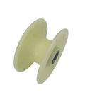 No Sweat U Groove Sliding Gate Caster Wheel With Thick Nylon Roller, side view showing solid design for smooth garage door pull.