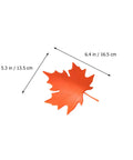 Leaf Shape Door Stopper 4 Pack With Sturdy PP Wedges showcasing measurements in inches and centimeters.