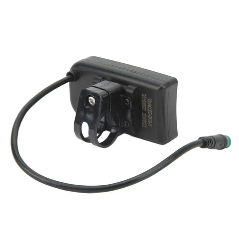 Back view of Dope Waterproof LED Display For Electric Bikes And Scooters With 22.2mm Handlebar Mount ABS Housing IPX4 Rated 5 Pin Connector