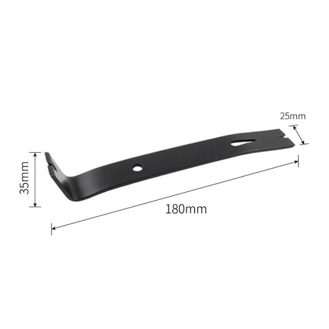 Carbon Steel Pry Bar With Nail Puller And Claw, Beefy Heavy Duty Demolition Tool, Flat Wide Claw, Durable Black Finish Dimensions