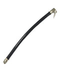 Top Tire Inflator Hose 14.8 In Clip On Air Chuck Threaded Ends Fits 13mm Port Car Truck Compressor black hose with metal clip-on chuck