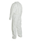 Rear view of 400 TY120S Disposable Protective Coverall With Comfort Fit For Maximum Mobility White 5X Large Pack Of 25.