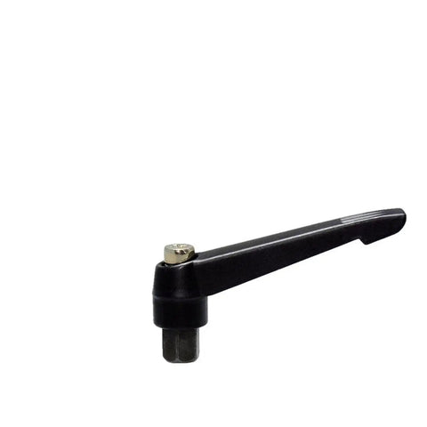 Professional Grade Tough As Nails Adjustable Clamping Handle Lever with M4 to M16 threaded knob in black, ideal for workshop use.