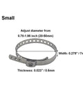 Small stainless steel clamp from Beefy Stainless Steel Universal CV Boot Clamp Kit With Adjustable Diameter For Axle CV Joint Bands Drive Shaft Crimp Clamps 24 Pieces Large And Small Clamps Included, adjustable 20-50mm.