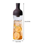 Eight Hundred Milliliter Glass Cold Brew And Iced Coffee Drip Maker With Splash Drip Proof Lid Great For Kitchen Counter Desk Or Backpack Smooth Daily Grinds And Summer Sips with citrus slices