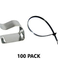 Badass Heavy Duty Universal Fire Extinguisher Hose Straps With Clamping Clips All Weather Nylon Bundle For 5 To 30 Lbs Portable Extinguishers with metal clips.