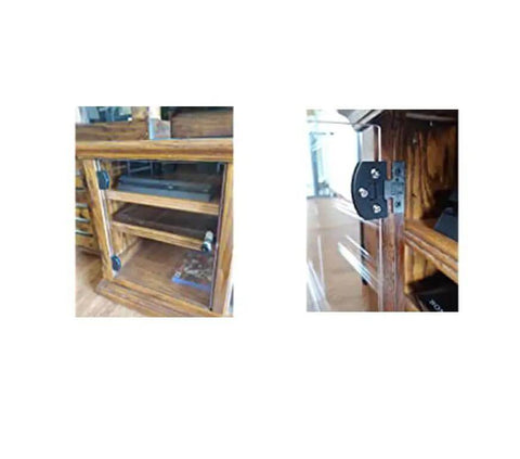 Installed no open glass door hinge for bookcases and cabinets, 90 degree zinc alloy clip hinge on 5 to 8mm glass display door