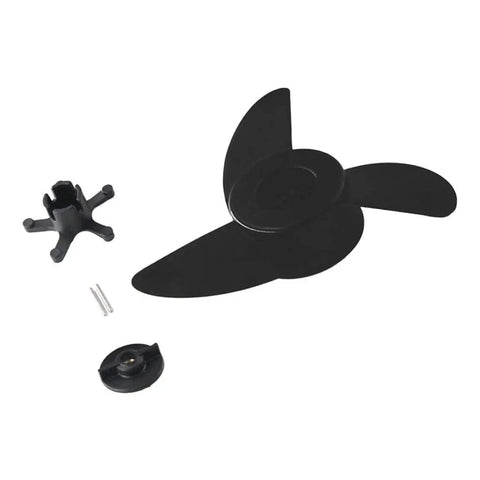 Three Blade Boat Propeller For Electric Outboard Trolling Motors With Mount Nut Shear Pin And Spanner Included Weed Chopper Prop Durable High Strength Plastic ET44L ET54L D65L Compatible.