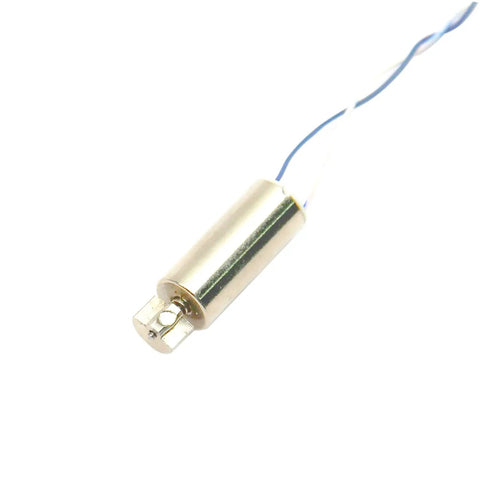 Close-up of Two Coreless DC 3V Vibration Motors Tiny 7mm Diameter 16.6mm Long Built In Micro Vibe Motors For Electric Toothbrushes