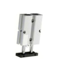 Magnetic Dual Shaft Pneumatic Actuator TN40X400S heavy duty design showing vertical compact guide rail and base.