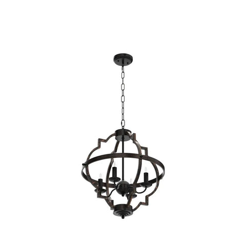 4 Light Farmhouse Candle Chandelier With Cozy Rustic Industrial Oil Rubbed Gold Orb Open Cage Ceiling Hanging Lamp For Bedroom Dining Room Entry Hallway Living Room And Kitchen Retro Flush Mount Pendant Lighting For That Cozy Vibe