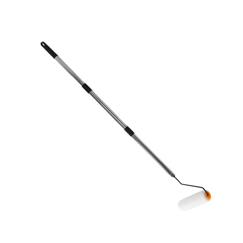 Nine inch paint roller set with telescoping handle for smooth wall and ceiling work, designed for easy use.