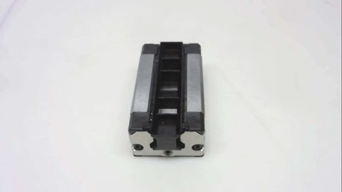 Linear Guide Block R162229420 Single Unit for Slide Systems, showing sealed ball bearing runner from top view.