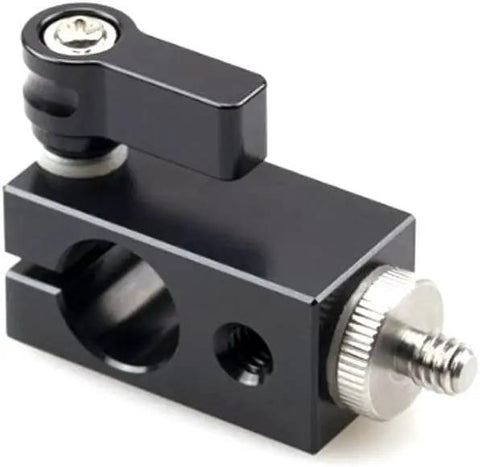 Close-up of Dual Head 1/4-20 Male Screw Adapter For Camera Cage Tripod Monitor LED Light And Microphone Setups, stainless steel material