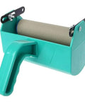 The OG Decorative Texture Paint Roller With Interchangeable Pattern Design Imprint Brush For Walls Ceilings Wood Furniture And Fabric Quick Dry Finishing Tool, turquoise handle with textured roller.