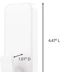 Ten Pound Extra Large Heavyweight Wall Hooks With Adhesive Strips detail showing dimensions for no drill use