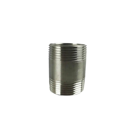 Stainless Steel Male Round Nipple Connector, Heavy Duty BSPT to NPT, 1/8 to 2 Inch Pipe Fitting for Water and Gas